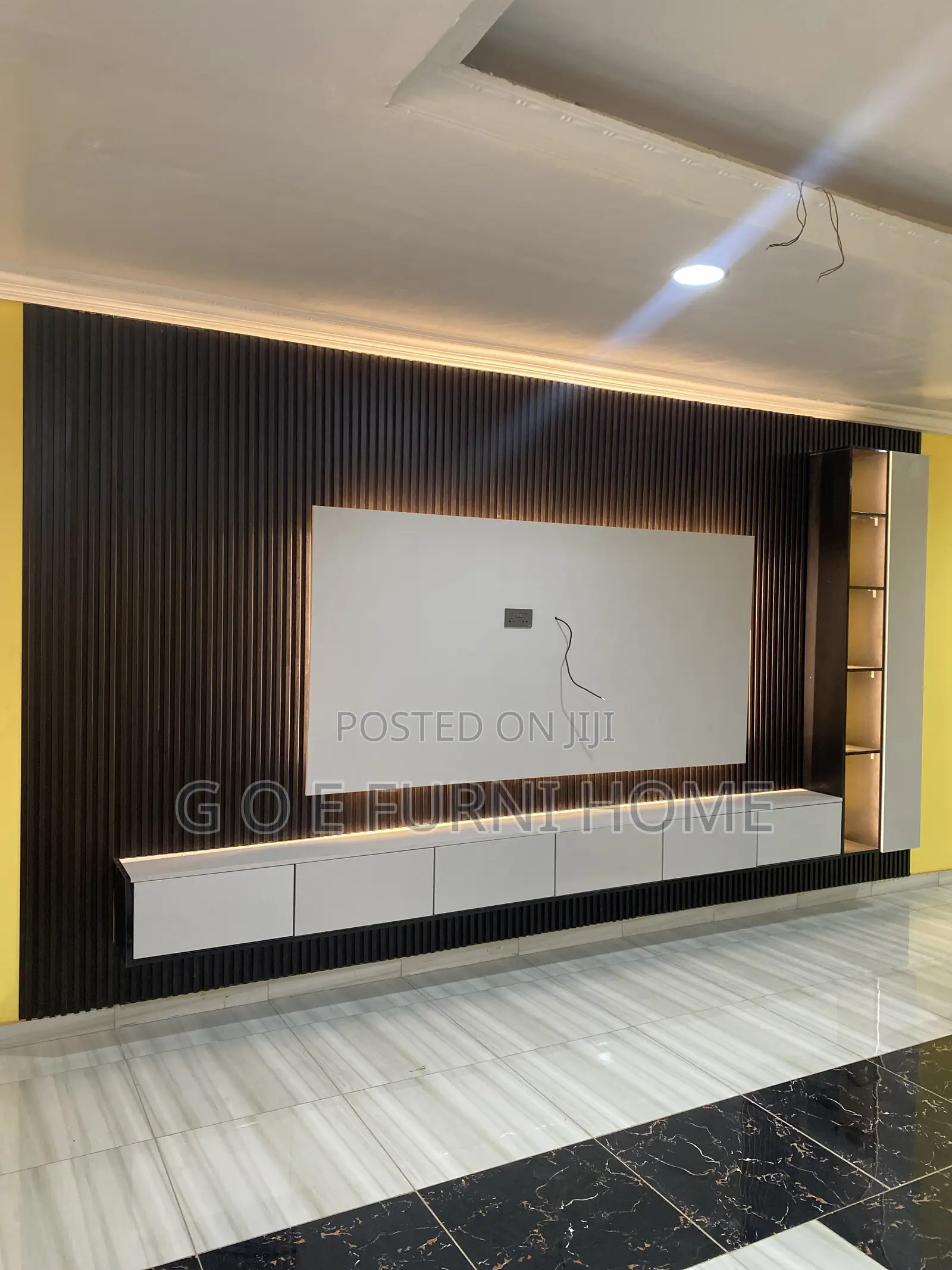 Tv Console With Fluted Panels