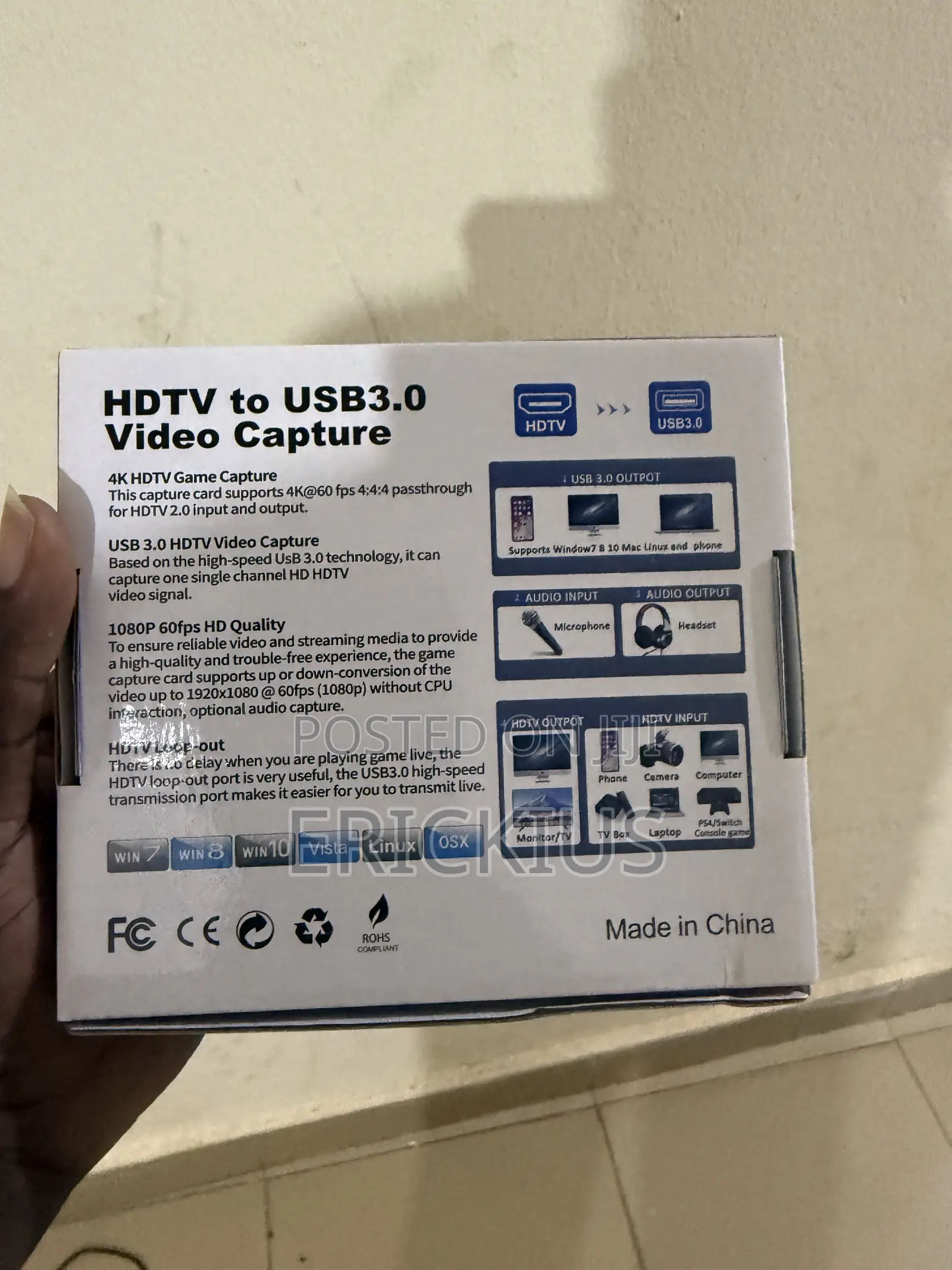 Original Hdmi Video Captur Card Usb 3.0