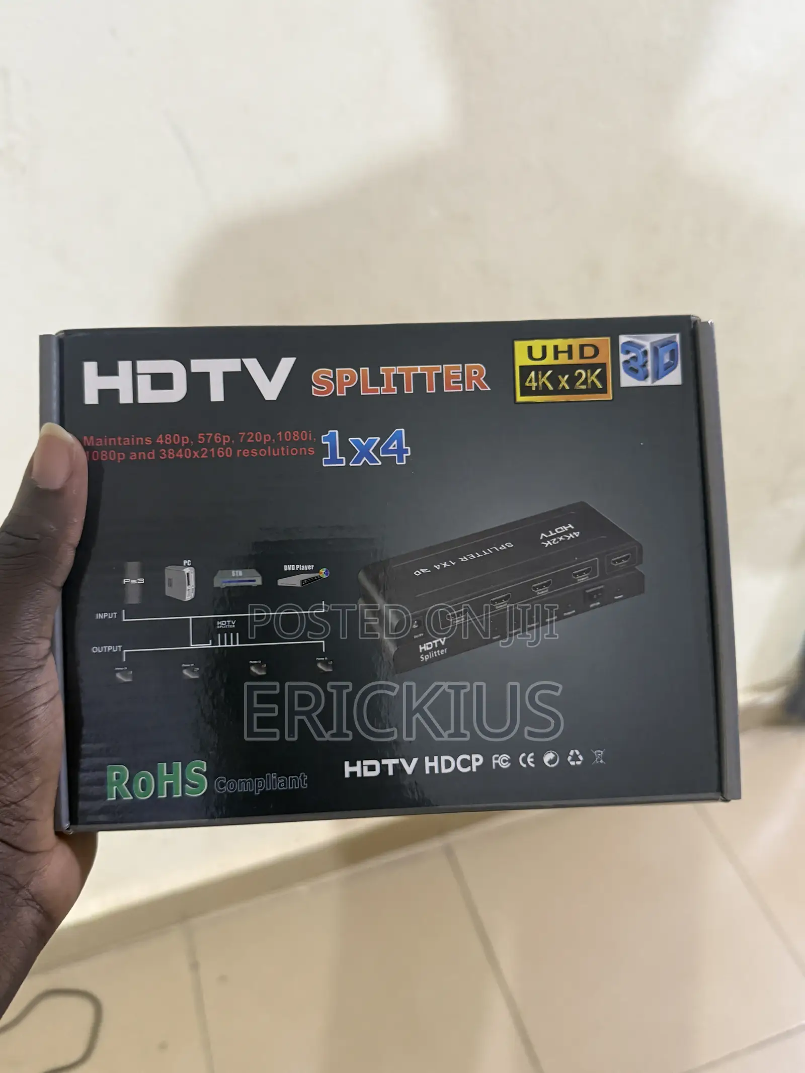 Original Hdmi Splitter With 4 Ports
