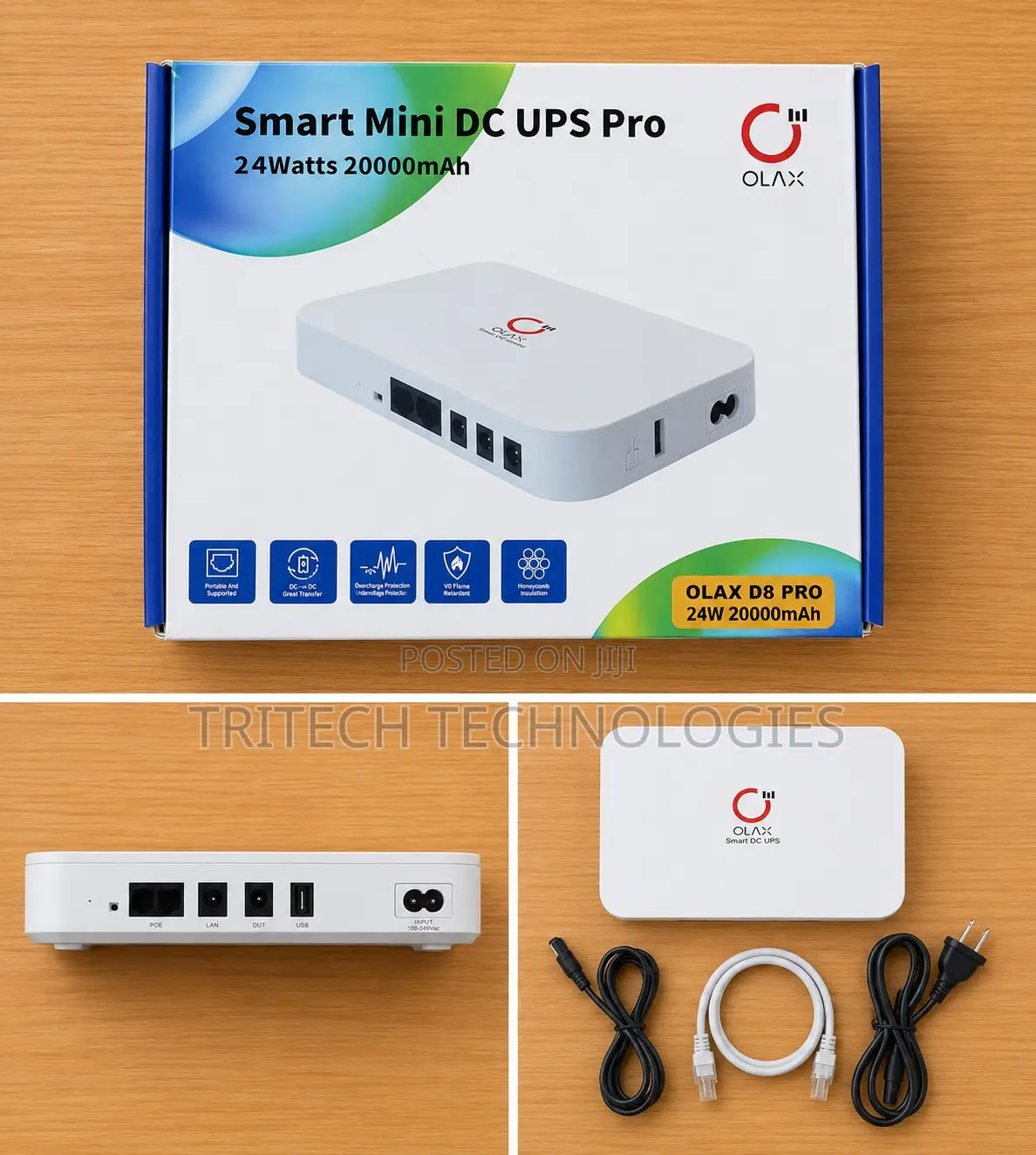 Olax D8 Pro Smart Mini Ups 12v 74wh 20000mah Portable Ups Backup