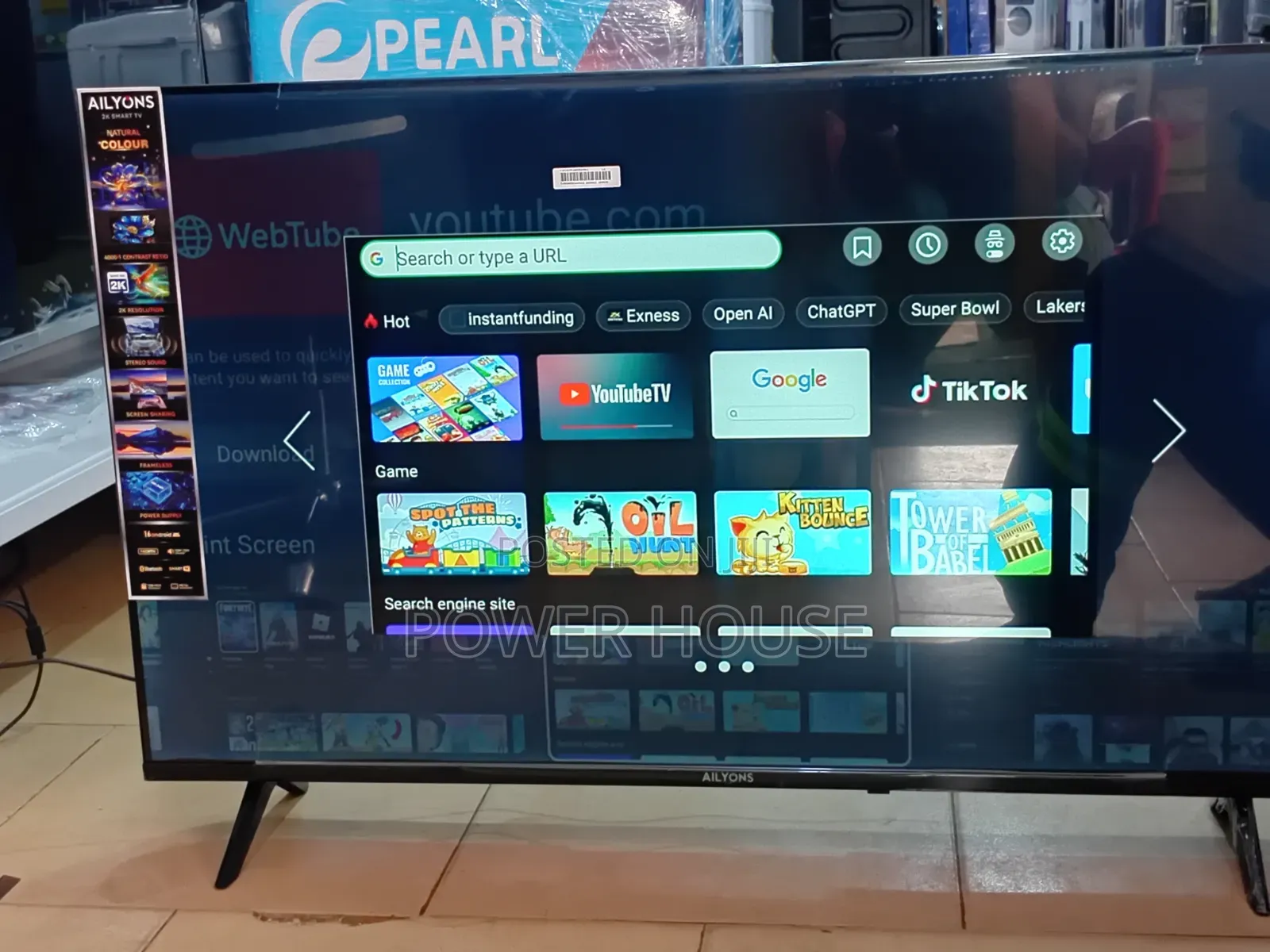 Crisp Visuals and Immersive Sound – Ailyons 43" Entertainment Hub.