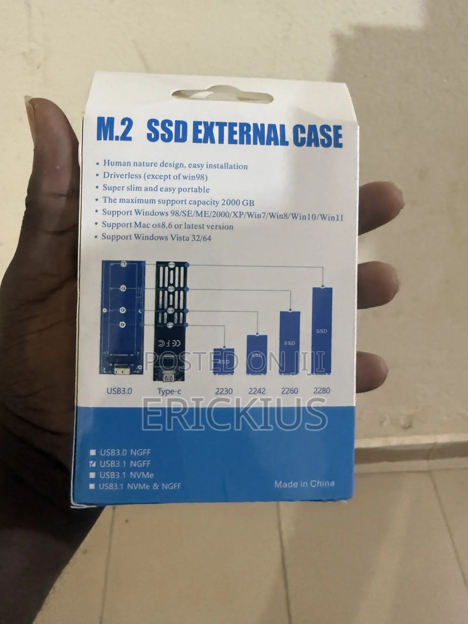 Original and Durable M.2 SSD External Case
