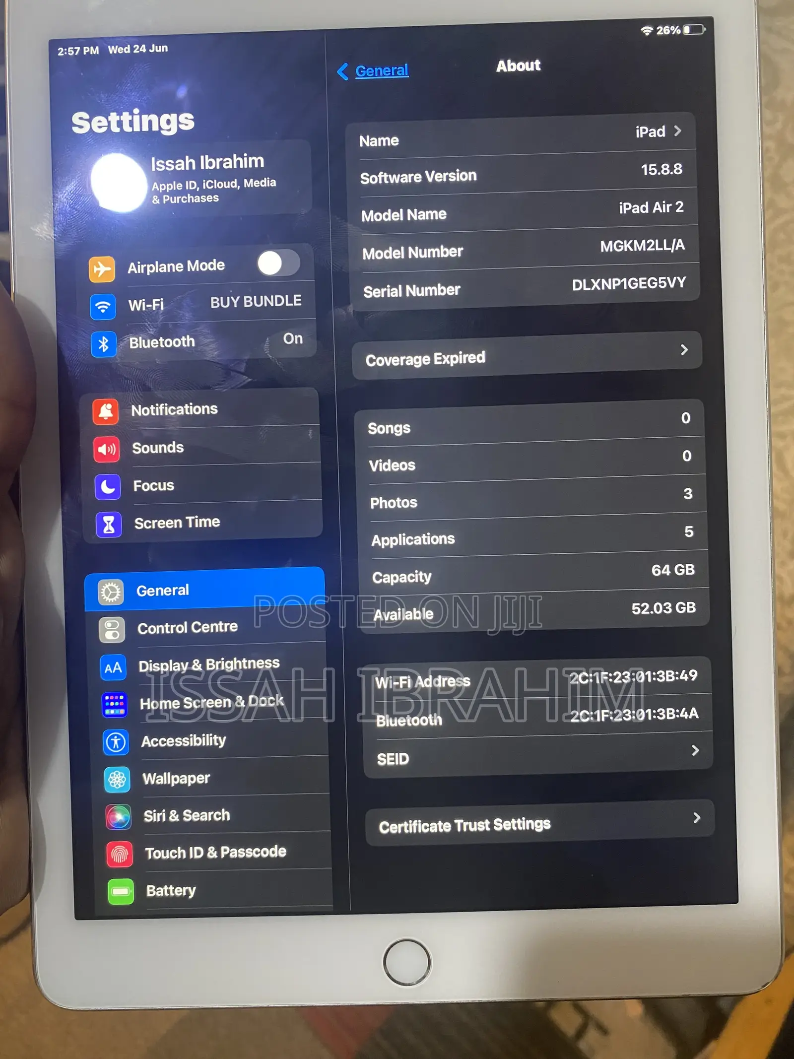 Apple iPad Air 64 GB Silver