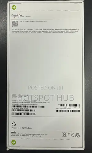 New Apple iPhone 16 Plus 128 GB Black