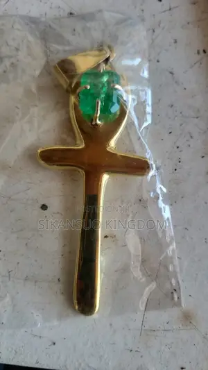 Emrode Gold Ankh Pendant (Crystal)
