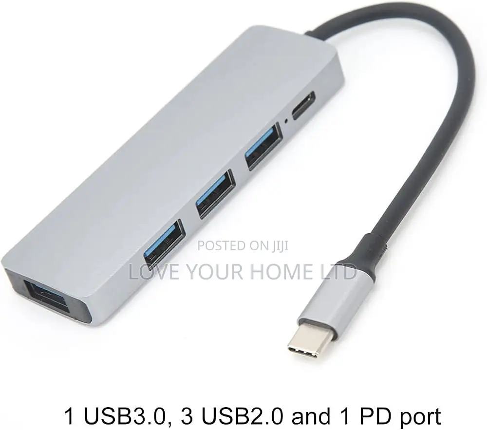5-in-1 Type-C Hub Adapter — HDMI + 3× USB 3.0 + Type-C Port