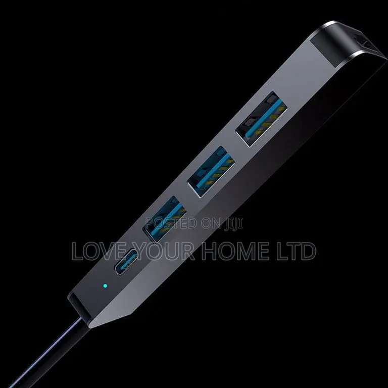 5-in-1 Type-C Hub Adapter — HDMI + 3× USB 3.0 + Type-C Port