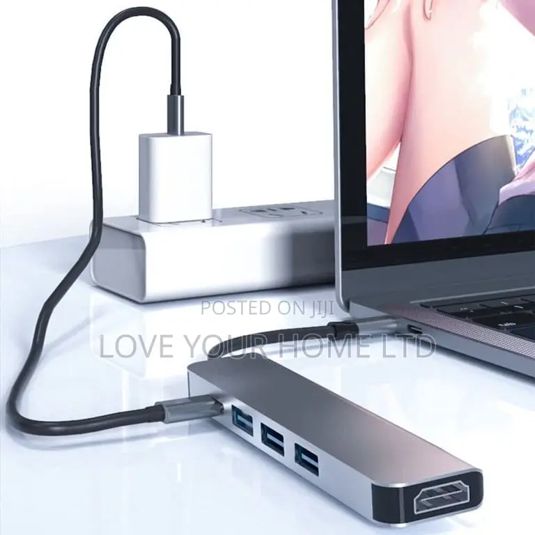5-in-1 Type-C Hub Adapter — HDMI + 3× USB 3.0 + Type-C Port