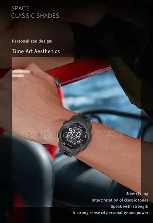 Smael Digital Sports Led Men 50m Waterproof Digital Light Watch-Black