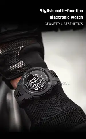 Smael Digital Sports Led Men 50m Waterproof Digital Light Watch-Black