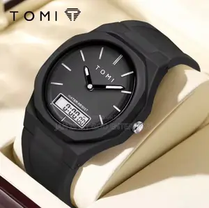 Tomi T238 Men's Electronic Trendy Simple Wristwatch-Black