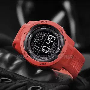 Smael Digital Sports Led Men 50m Waterproof Digital Light Watch-Red
