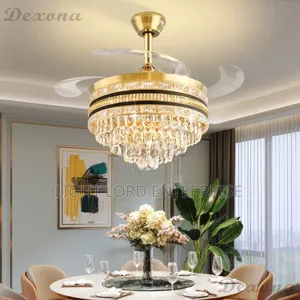 Crown Ring Shape Chandelier Fan Light