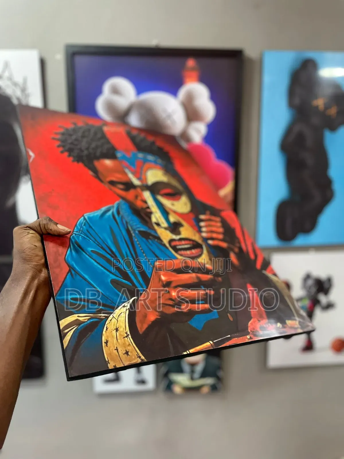 Luxury Kaws-Inspired Glass Art Frame(Modern Wall Decor) Picture Frame