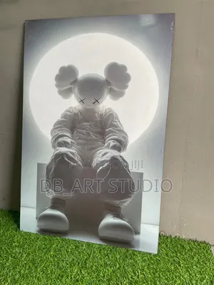 Luxury Kaws-Inspired Glass Art Frame(Modern Wall Decor) Picture Frame