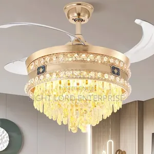 Royal Crown Chandelier Fan Light 48inches