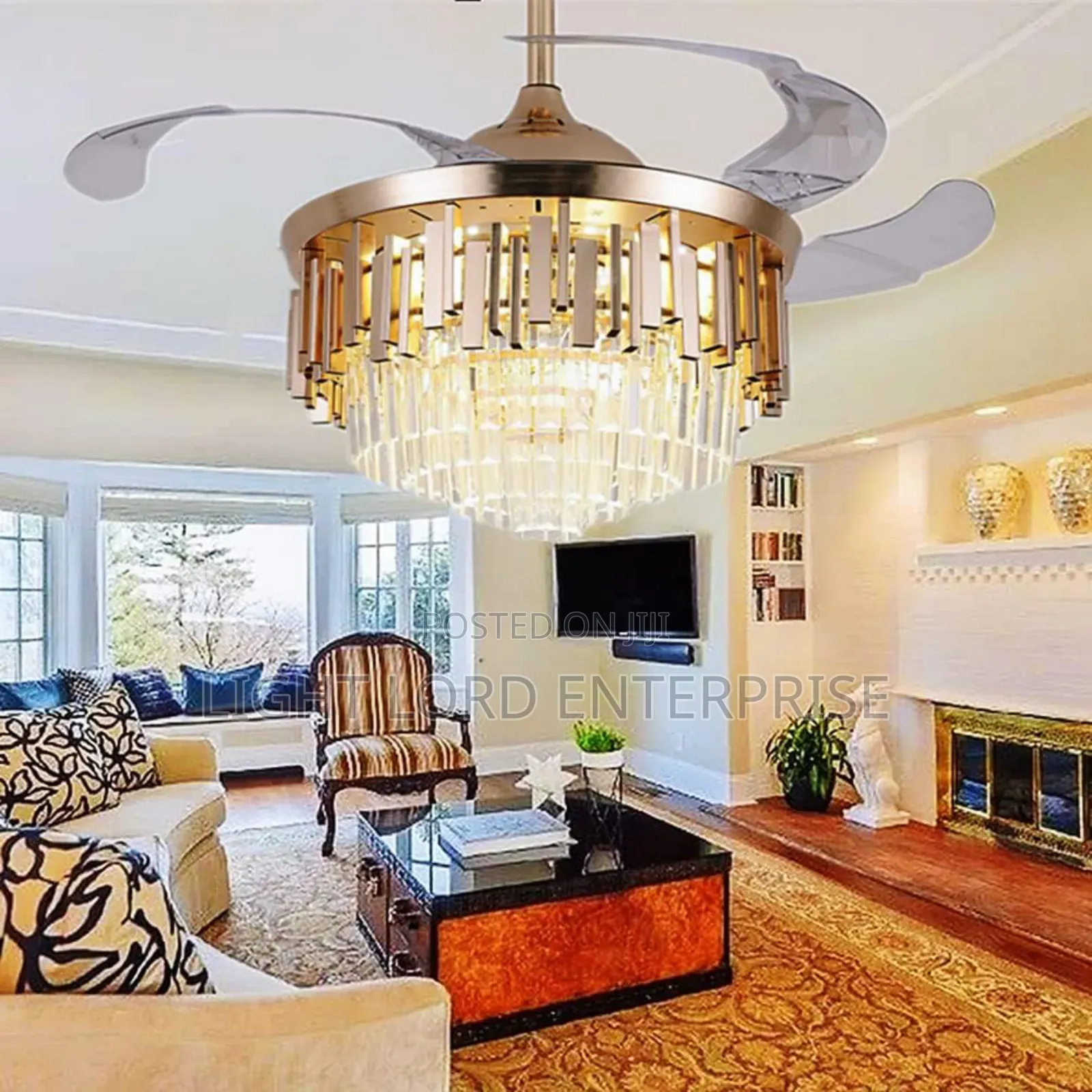 Priwillss Ceiling Fan With Light Chandelier