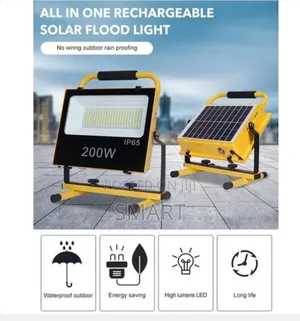 200w Potable Emergency Rechargeable/ Solar Flood Light