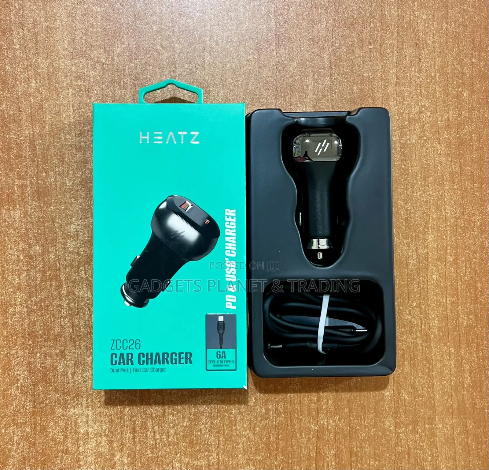 Heatz Dual Ports 36w Type-C Fast Car Charger - Zcc26