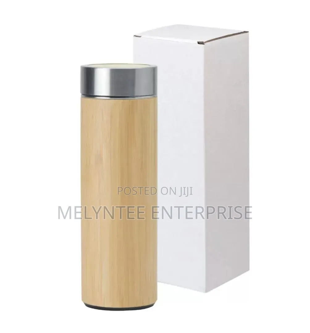 Bamboo Stainless Steel Vacuum Flask 450ml