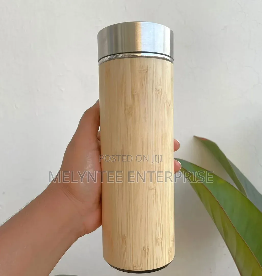 Bamboo Stainless Steel Vacuum Flask 450ml