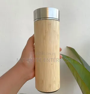 Bamboo Stainless Steel Vacuum Flask 450ml