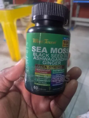 Sea Moss,Black Seed Oil,Ashwagandha,Ginger Capsules