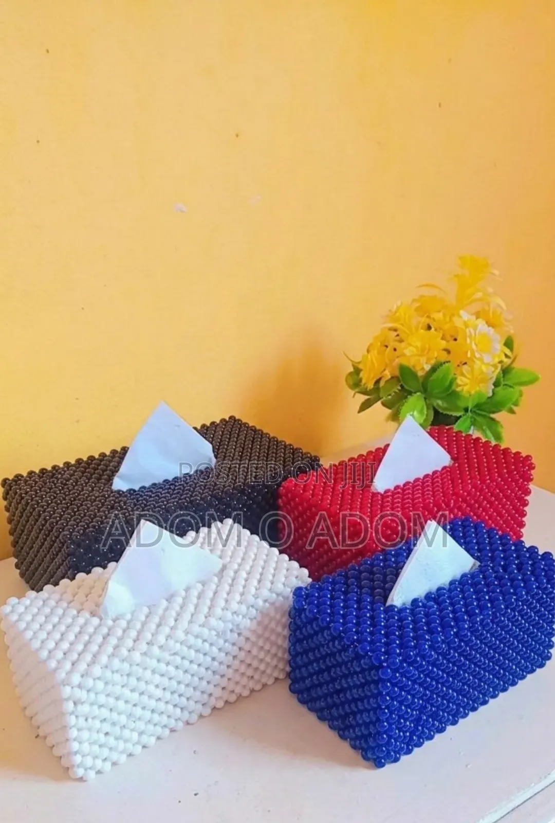 Handmade Bead Tissue Box Covers