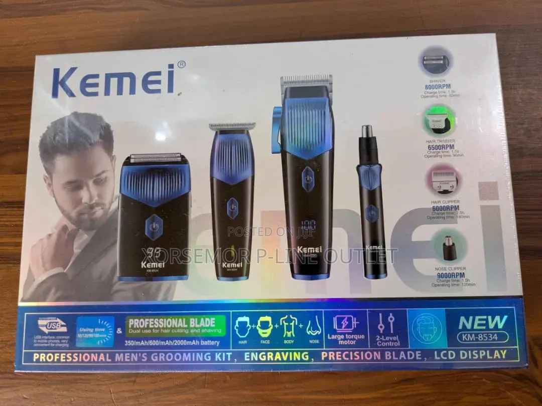 Km-8534 4 in 1 Cordless Hair Clipper