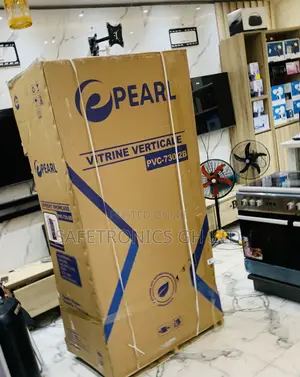 Essential Pearl PVC-730-2b 610-Liter Double-Door Glass Display Fridge