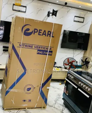 Original Pearl PVC-730-2b 610-Liter Double-Door Glass Display Fridge