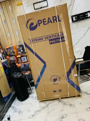 Long Lasting Pearl PVC-730-2b 610l Double-Door Glass Display Fridge