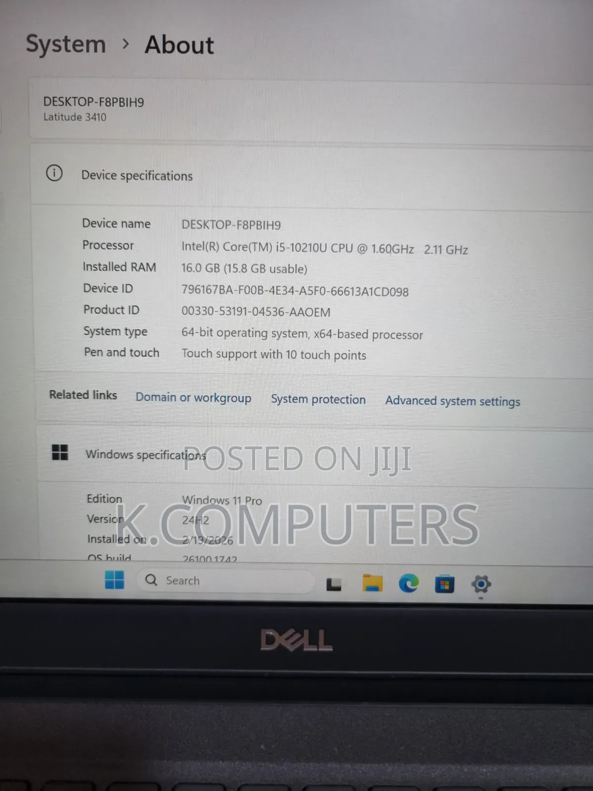 Laptop Dell Latitude 3410 8GB Intel Core i5 SSD 256GB