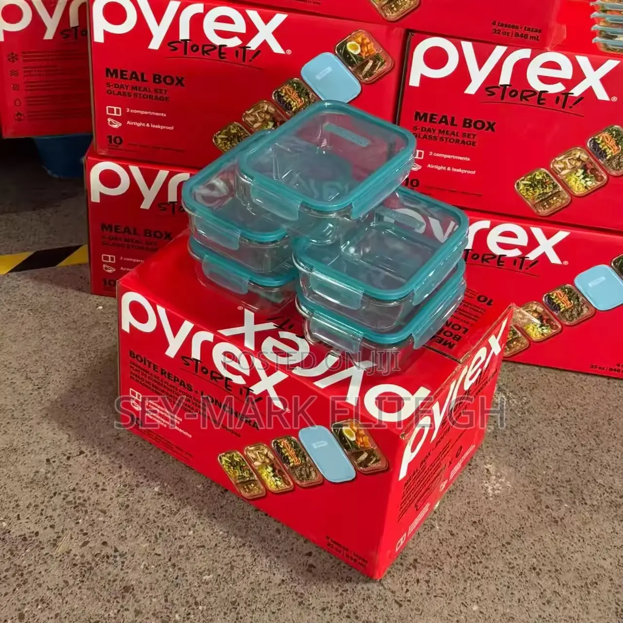 5 Set Borosilicate Glass Meal Prep/ Storage Bowls