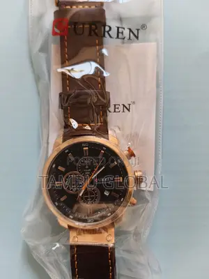 Original Curren Chronograph Leather Watch–Rose Gold | Anti-Fade Strap