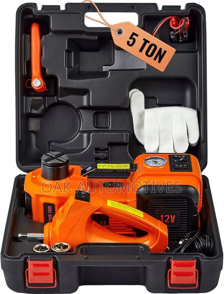 5 Ton Hydraulic Electric Car Jack With Impact Wrench and Tire Pump
