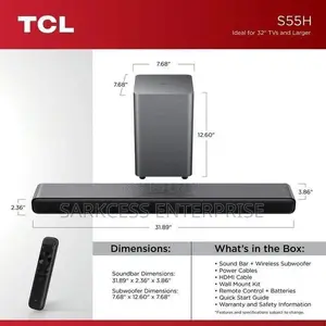 TCL S55h 2.1 Channel S-Class Soundbar Wireless Ai Feature Dolby Atmos