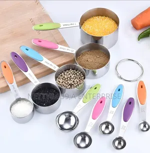 10pc Stainless Steel Measuring Cups Spoons