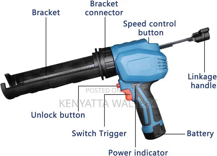 Dong Cheng 12v Cordless Caulking Gun 3400n Sealant Gun for Silicone