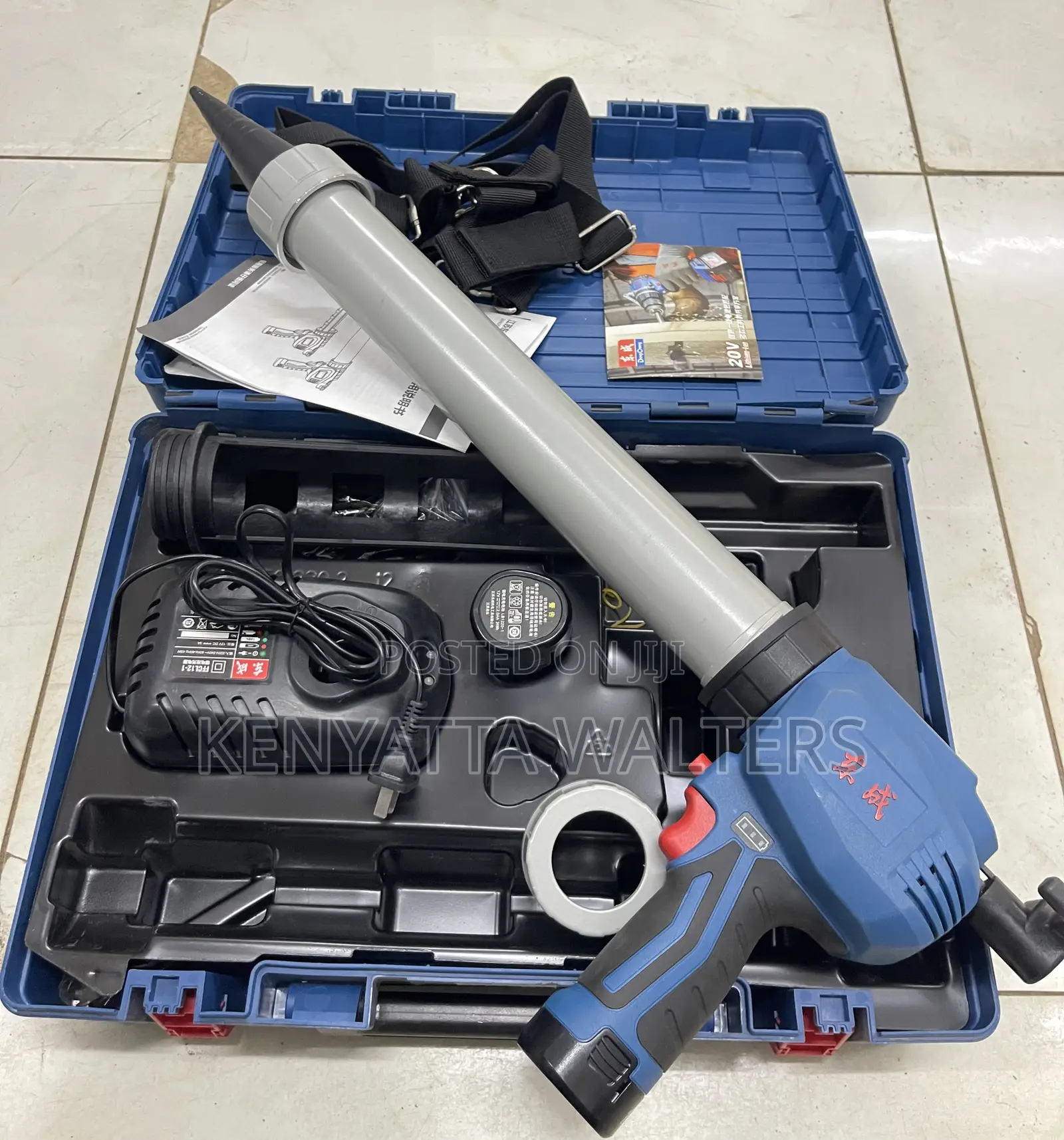 Dong Cheng 12v Cordless Caulking Gun 3400n Sealant Gun for Silicone