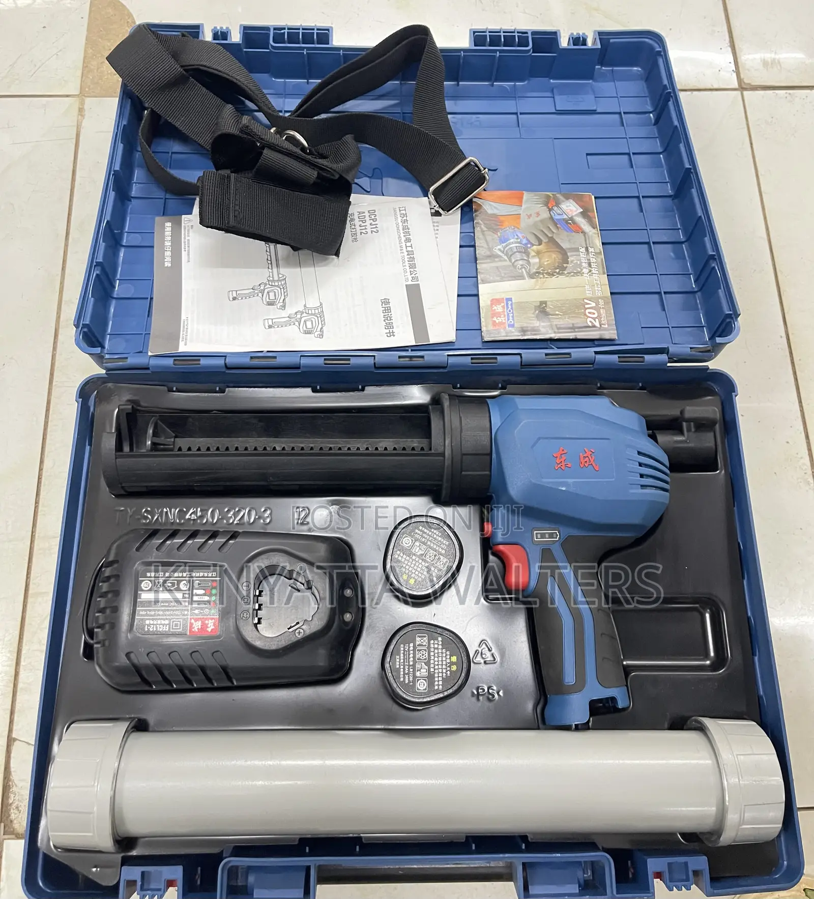 Dong Cheng 12v Cordless Caulking Gun 3400n Sealant Gun for Silicone