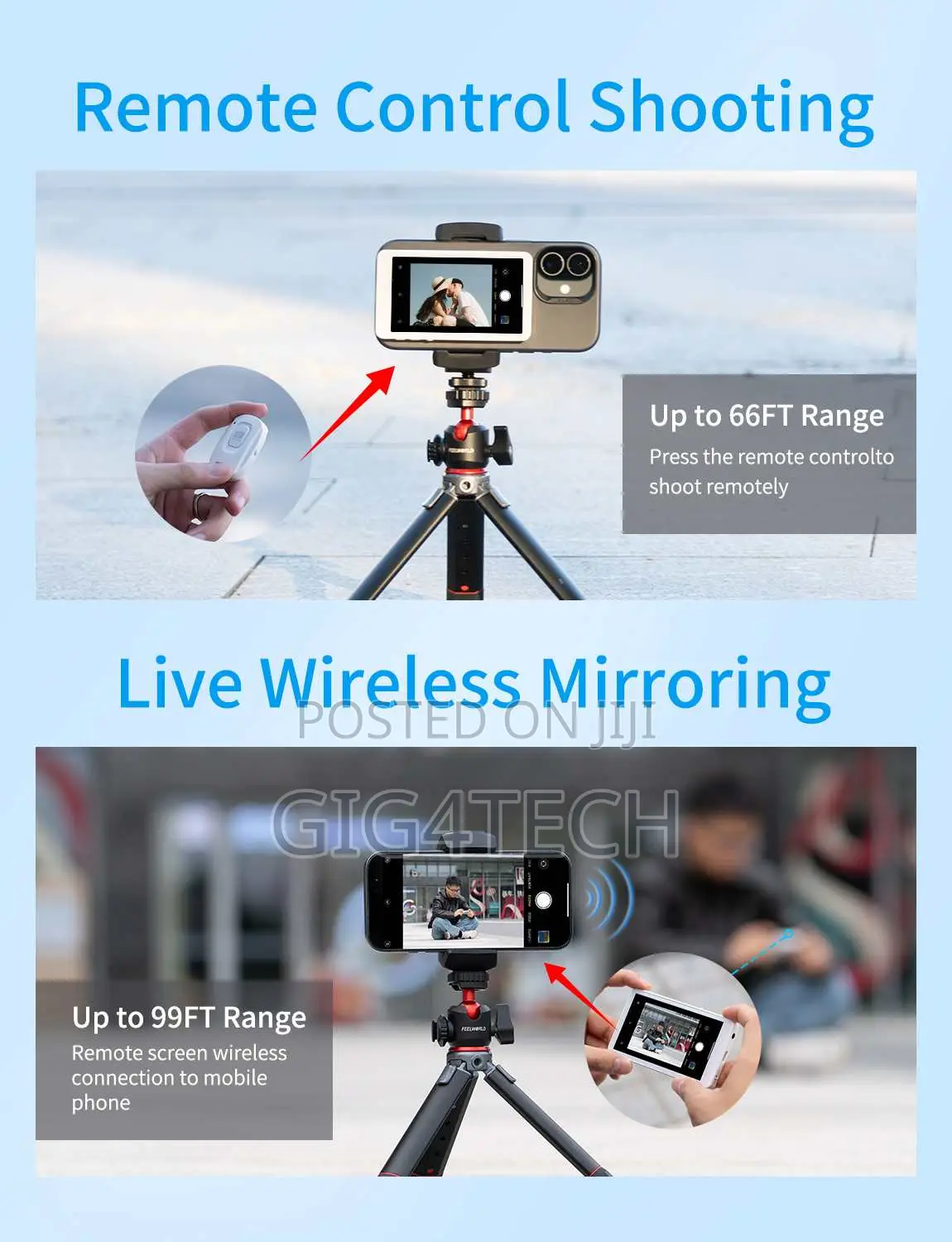 Feelworld Mc4 Selfie Monitor for iPhone/Android With Remote Audio
