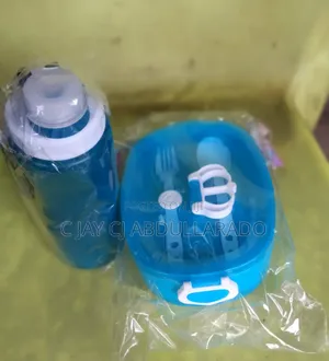 Kiddies Bowl With Spoon Fork Water Bottle