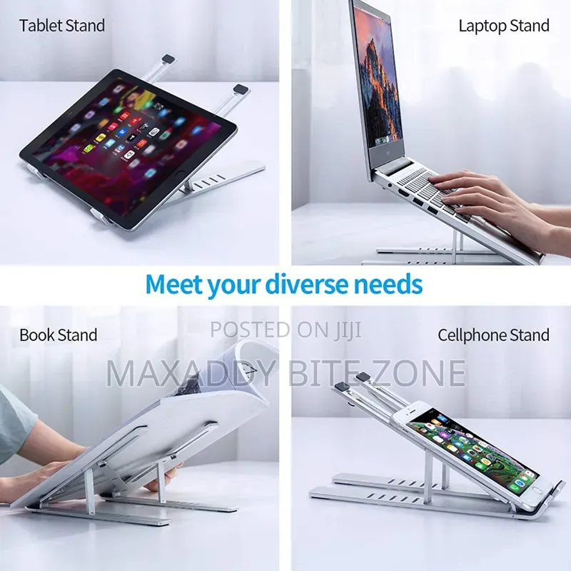 Aluminum Alloy Laptop Holder Stand Adjustable Foldable