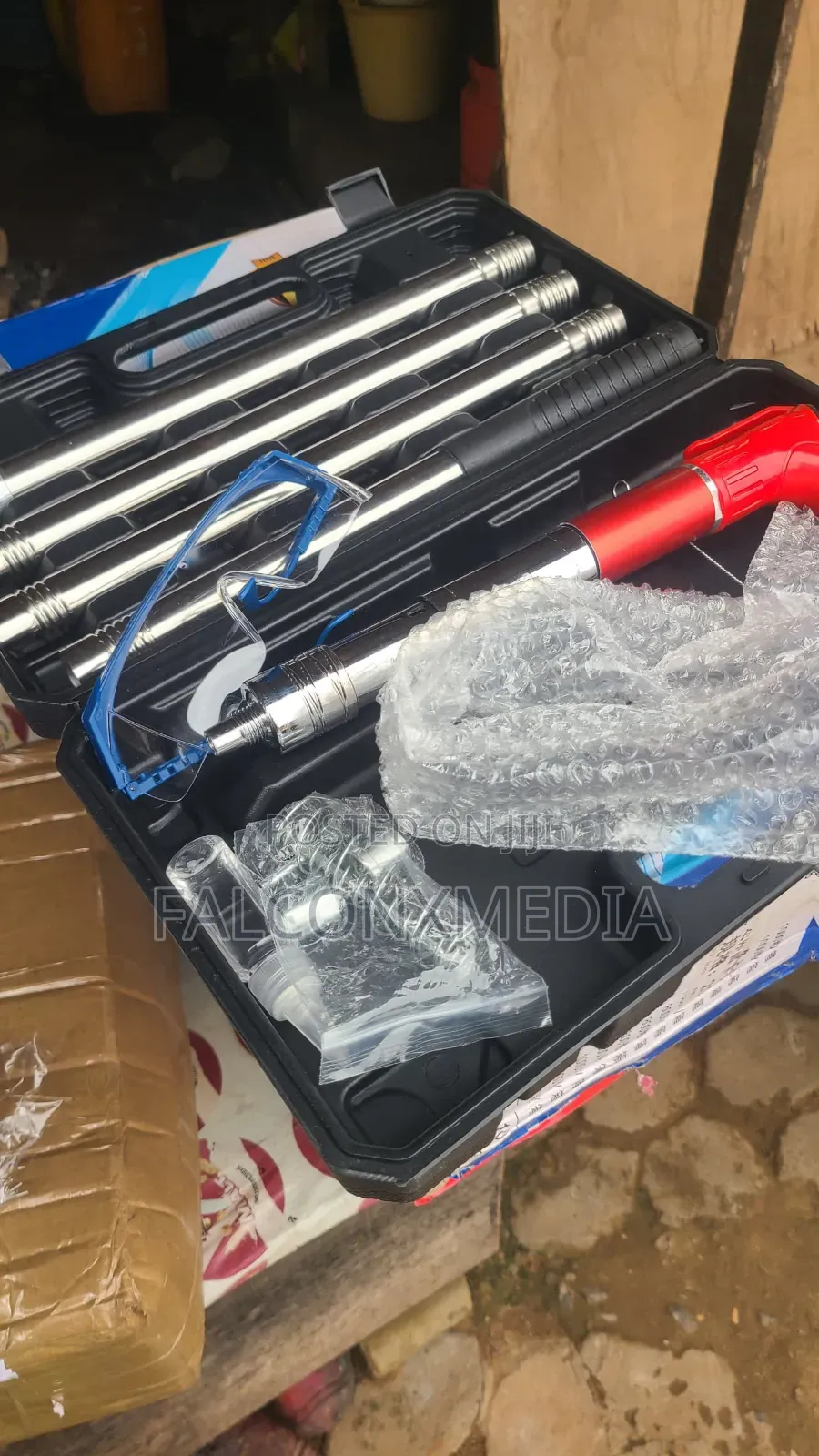 Nail Gun With Extended Pole for Ceiling Works