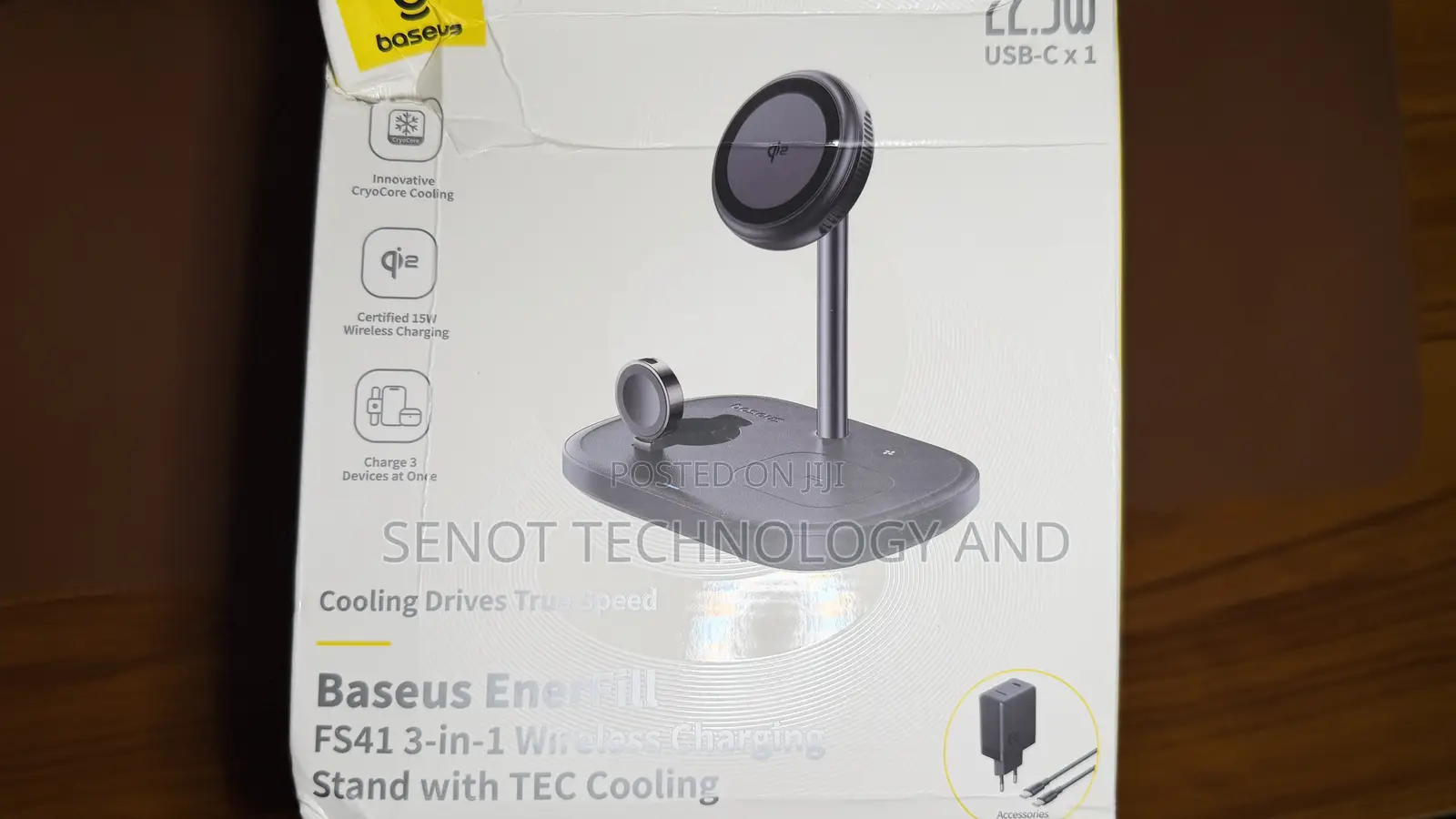 Baseus 3 in 1 Wireless Charger Stand.