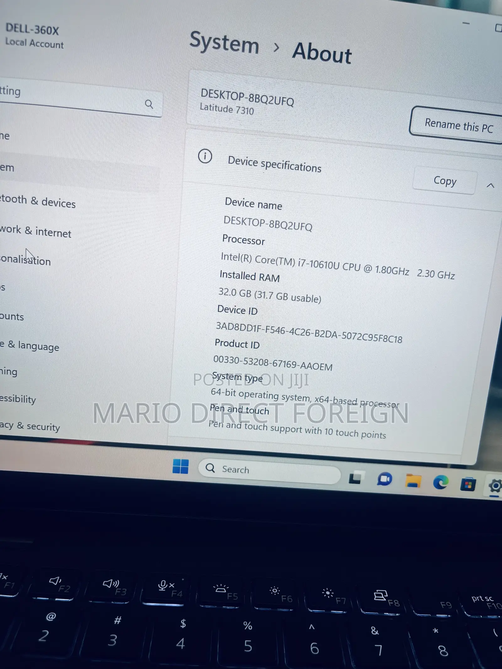 Laptop Dell Latitude 7310 32GB Intel Core i7 SSD 512GB