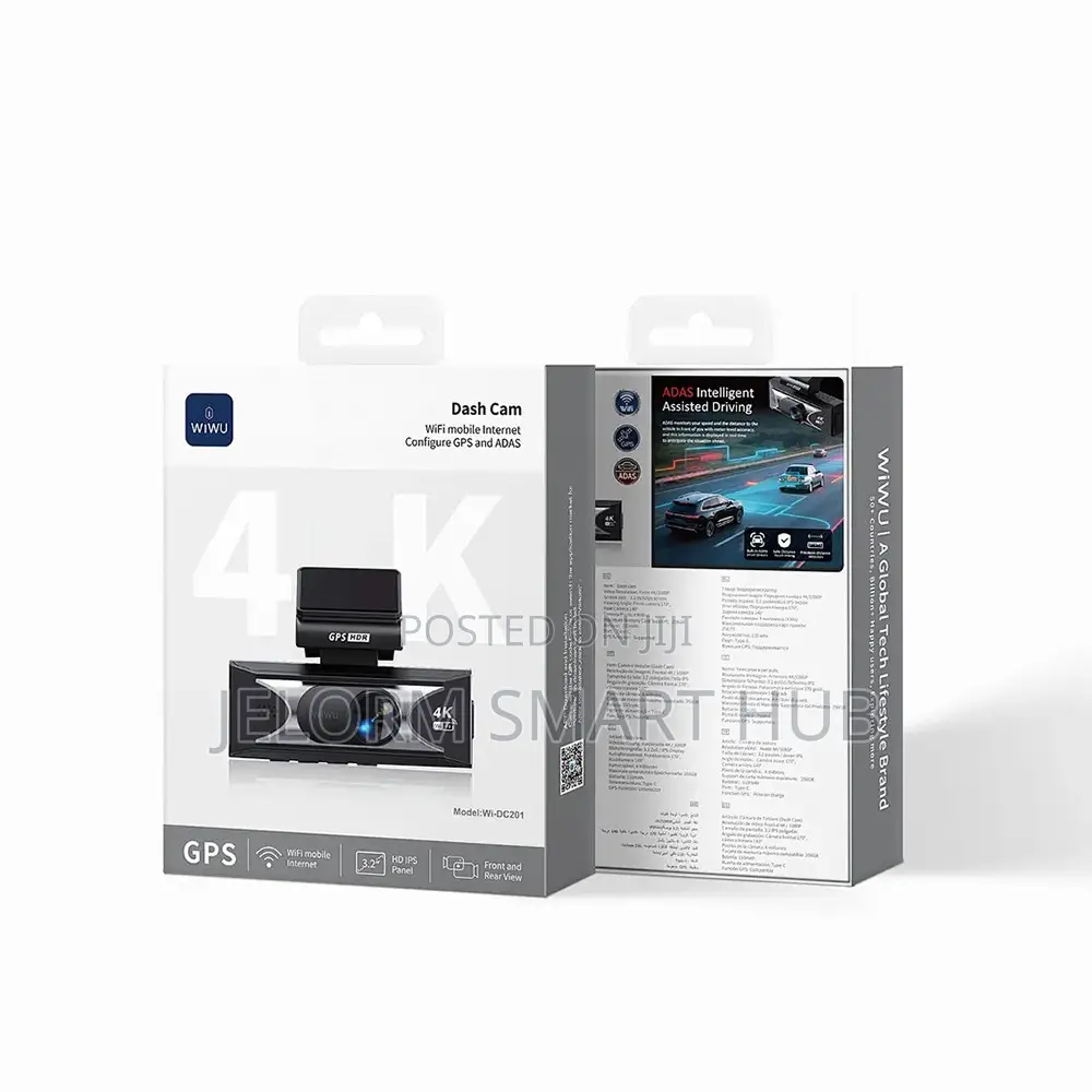 Wiwu Wi-dc201 Dash Cam Wifi Mobile Internet Configure Gps And Adas