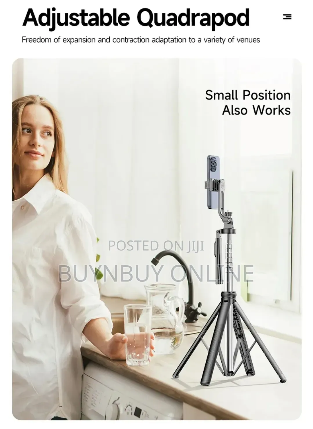 Adjustable 360° Panoramic Quadrupod/Tripod 1.8 Meters Long