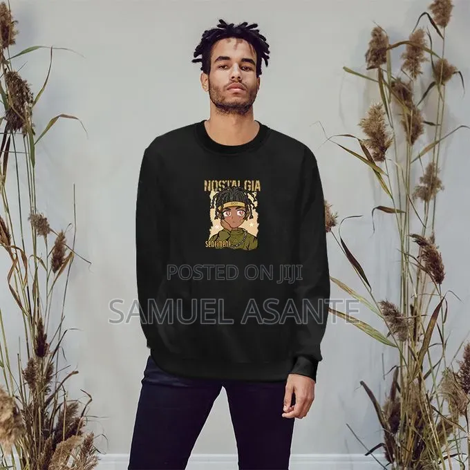 Men’S Cotton Blend Crew Neck Sweatshirt